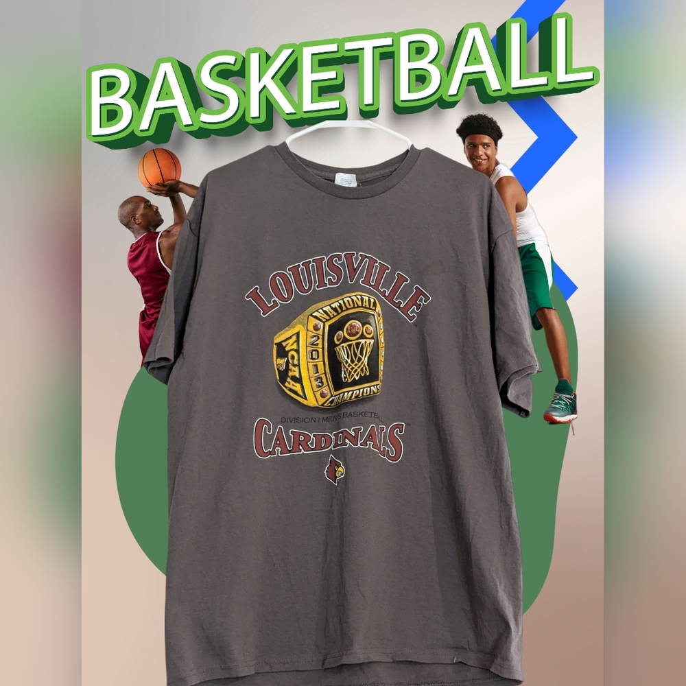 Delta Pro Louisville Cardinals 2013 National Championship T Shirt XL Basketball